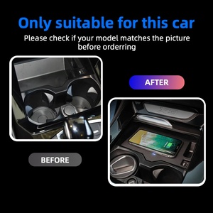 Caricatore Wireless Qi Veloce Dedicato per Nuova <span class=keywords><strong>BMW</strong></span> X3 X4 G01 G08 2018 2019 2020 2021 2022 2023 2024 2025 - Product Image 2