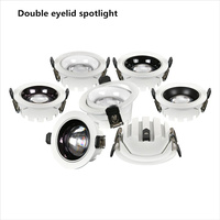 Spot LED d'intérieur, spots de plafond, modèle double paupière, 8W, tension AC220V(±10%), moderne, anti-éblouissement, COB, salon