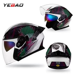Hot bán yebao mở mặt xe máy Mũ bảo hiểm ABS lật lên ống kính kép cao tác động kháng ECE CE chứng nhận người lớn - Product Image 3
