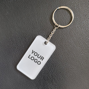 Porte-clés en acrylique pour sublimation, vierge, impression photo DIY simple face, logo personnalisé - Product Image 1