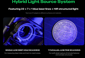 Escáner 3D Creality Sermoon P1, Escáner Todo en Uno Profesional con Procesador de Alto Rendimiento, Sistema de Escaneo Láser Multilínea Azul - Product Image 5