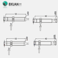 Unidad de Proximidad de Detección de Metales de Alta Fiabilidad, Cuatro Cables, Señal Dual PNP, Rango de Detección de 10 mm, para Sitios de Automatización Industrial