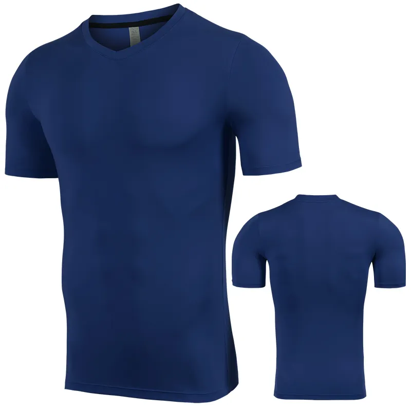 Mens clothing 95 cotton 5 spandex slim muscle fit fitness Sports gym t shirt