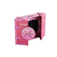 Boîte cadeau personnalisée en carton rigide avec fermeture magnétique à double porte, doublure en éponge, revêtement UV, style féminin rose fantaisie, pour parfum