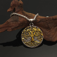 Colliers ras du cou pour hommes, style rétro nordique viking, pendentif arbre de vie, nouvelle tendance bijoux