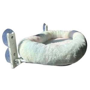 Perchoir de fenêtre pour <span class=keywords><strong>chat</strong></span>, hamac sans fil, siège de lit ensoleillé, étagère de seuil de fenêtre pour chats d'intérieur, petite chaise longue pliable avec 4 Su - Product Image 5