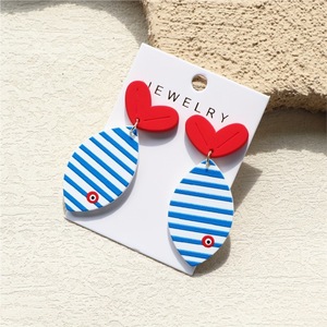 <span class=keywords><strong>Orecchini</strong></span> Pendenti in Acrilico E82, Design Astratto con Pesci Rossi e Blu, <span class=keywords><strong>Corallo</strong></span>, Leggeri, Ipoallergenici, Bicolore per Donne - Product Image 5