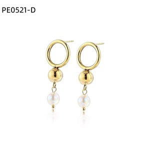 ต่างหูแฟชั่น DE PERLAS PE0521 สำหรับผู้หญิง เครื่องประดับคุณภาพสูง - Product Image 1
