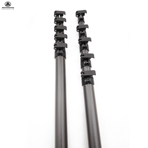 Perche télescopique en fibre de carbone 6m 9m 12m 15m 18m, 100% fibre de carbone, avec système de serrage à pince - Product Image 1