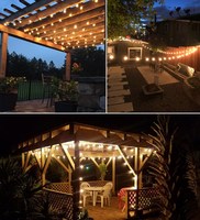 Guirlande lumineuse de Noël extérieure G40 LED 25 ampoules étanche IP44 7,5 m de longueur pour jardin, maison, fête