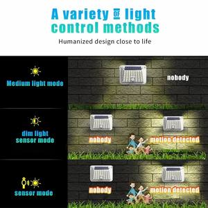 Luces LED de Pared para Exteriores, Lámpara <span class=keywords><strong>Solar</strong></span> PIR con <span class=keywords><strong>Sensor</strong></span> de <span class=keywords><strong>Movimiento</strong></span>, <span class=keywords><strong>Luz</strong></span> de Calle Alimentada por Energía <span class=keywords><strong>Solar</strong></span>, Decoración de Jardín, 90 Unidades - Product Image 5