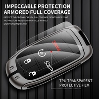 Cover per Chiavi Auto in Lega di Zinco ad Alte Prestazioni, Antiurto, Portatile, in Pelle, per Jeep Wrangler JL
