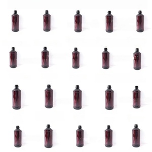 473ml 16 oz 500ml empty bottle square screw mouth household <b>plastic</b> bottle arched PET <b>plastic</b> bottle red writing <b>cap</b> - Product Image 4