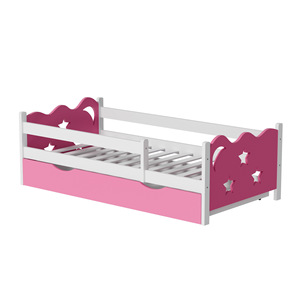 Pink And White <b>Kids</b> Bed With <b>Storage</b> Drawers For Girls Bedroom Furniture - Product Image 4