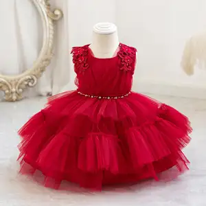 2-Jähriges Mädchen schicke Baby-Mädchen-Kleider Party-Kleid Kinder Blumenmädchen Geburtstagskleid