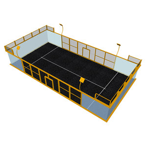 Conjunto Completo de Pista de Pádel con Techo, Solución Integral para Pista de Pádel Móvil Suspendida - Product Image 1