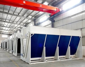 Système de refroidissement à sec par eau à éthylène glycol avec cœur tube/aisle à ailettes PLC, compresseur Hitachi et ventilateur axial pour le refroidissement de grands centres de données - Product Image 5