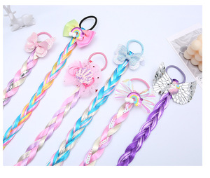 Parrucca colorata treccia per bambini capelli colorati corda per bambina bambina principessa <span class=keywords><strong>Twist</strong></span> treccia accessori per capelli - Product Image 4