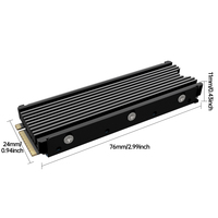 JEYIFactory Disipador de calor de refrigeración de doble cara para M.2 2280 SSD NVMe/NGFF Solución térmica para PS5/PC con almohadillas de silicona en stock