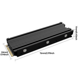 Jeyfactory Heatsink pendingin dua sisi, solusi termal NVMe/NGFF untuk PS5/PC dengan bantalan silikon dalam stok - Product Image 3