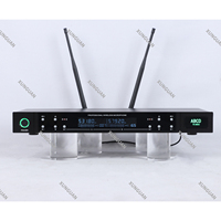 Microphone sans fil portable IR UHF TK-800U 2 canaux, portée 150-180 mètres, avec écran LCD et boîtier métallique, antenne séparée