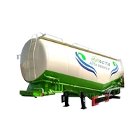 Chine 3 essieux 45cbm en vrac poudre Transport grain alimentation animale Silo citerne ciment camion semi-remorque