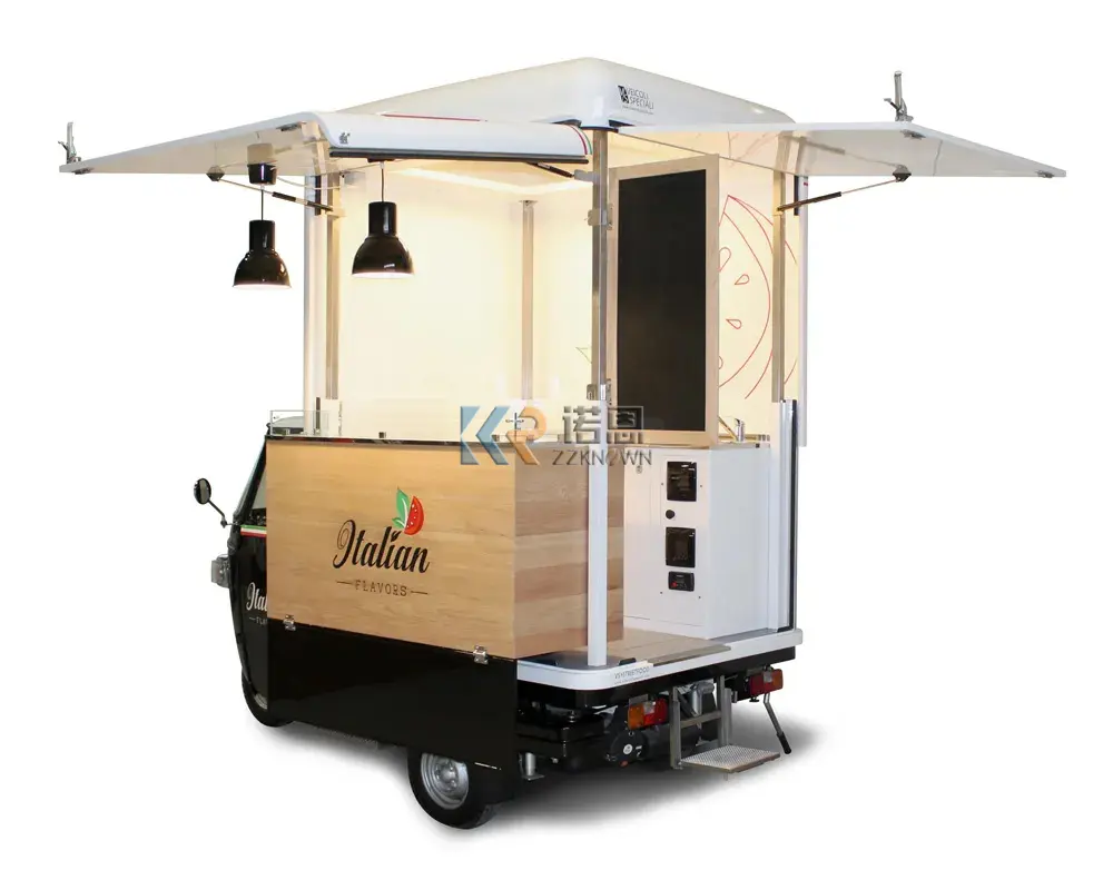 Mobile Food Truck With Full Kitchen Vending Cart Food Hot Dog Truck Tricycles Electric Car Ice Cream Tricycle Sale For Carts