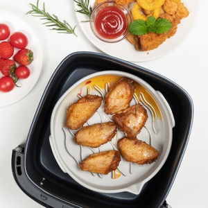 Wholesale <b>Air</b> <b>Fryer</b> Accessory 7.8" 8.8" 2PCS <b>Round</b> Reusable Silicone <b>Liners</b> for 4 to 7 QT Oven Microwave - Product Image 3