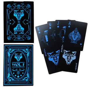 <span class=keywords><strong>Cartas</strong></span> de póker de PVC que brillan en la oscuridad a prueba de agua de alta calidad, diseño negro, <span class=keywords><strong>juego</strong></span> multijugador, naipes de plástico para uso familiar - Product Image 5