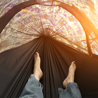 Hamac-tente portable respirant en nylon avec moustiquaire pour camping extérieur, balançoire, bâche de protection, moins de 3 m, 2 places