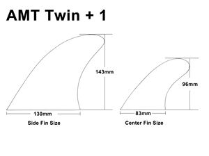 Aletas de tabla de surf de panal grande superventas de 2025, aletas gemelas de quilla AMT de lengüeta única <span class=keywords><strong>2</strong></span> + <span class=keywords><strong>1</strong></span> con configuración de propulsor de aleta estabilizadora - Product Image 6