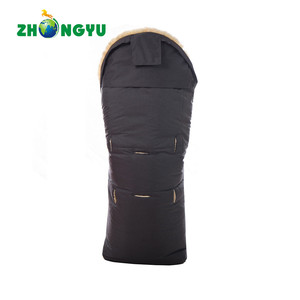 Bán Chạy Nhất Baby Footmuff Da Cừu Xám Bé Túi Ngủ Cho Xe Đẩy Mùa Đông Bé Túi Ngủ Hữu Cơ - Product Image 5