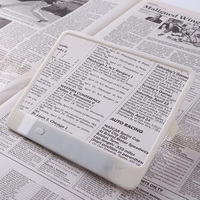 Loupe de lecture LED de style carte meilleur contrôle de qualité 180X140MM pour les menus et les voyages
