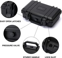 Boîte de rangement noire étanche IP67 et anti-poussière, compacte et personnalisable avec mousse, capacité 6L, prise en charge ODM/OEM