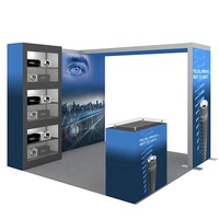 Stand d'exposition modulaire en aluminium pour salon professionnel 10 x 10, vitrine LED, moderne, personnalisé, portable, réutilisable