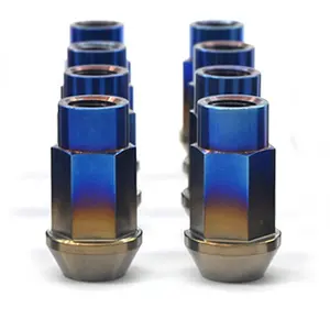 M12 M14 Titanium Open Ended Lug Nuts Anti Theft Opening Titanium Wheel Nut Titanium Open Ended Lug Nuts For Auto Parts