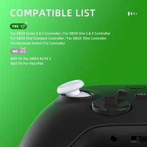 EXtremeRate Robot White Swappable Edge <b>Sticks</b> Interchangeable Analog <b>Stick</b> Joystick Thumbsticks for Xbox Series X S Controller - Product Image 3
