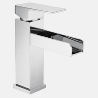 Robinet de lavabo mural en laiton standard australien, finition chromée, certification CPUC CE, garantie de 5 ans, design moderne pour