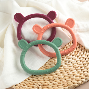 Mordedor de Silicona con Forma de Oso, Libre de BPA, para Bebés Recién Nacidos, Alivia el Dolor de Dentición, Juguete para Masticar para Bebés y Niños Pequeños - Product Image 1