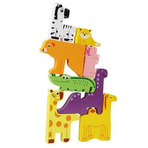 Montessori 3D houten vormenpuzzel dieren dinosaurus fruit sorteer- en matchbord vroeg educatief zintuiglijk speelgoed voor peuters en kinderen - Product Image 4