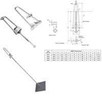 Ensemble de tiges de maintien en acier galvanisé à chaud certifié ISO9001 de la marque WCT, modèle 5/8, support de suspension pour matériel de ligne électrique