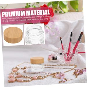 5ml 15ml 30ml 50ml 8 oz Frosted Glass Cosmetic Jars & Bottles for Essential Oil Blush Skin Care & Eye Cream (Customizable) - Product Image 5