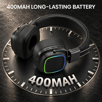 Headset Bluetooth Berkabel 400mAh Kontrol Volume Mikrofon Kabel 1.2M BT 5.3 Over Ear untuk Musik, Panggilan, Gaming, Kantor, Perjalanan, Bisnis, Hadiah