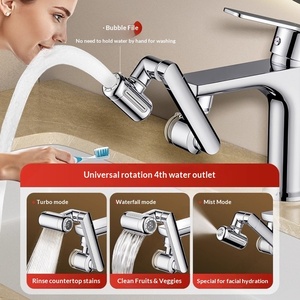Prolongateur de Robinet Universel de Luxe Léger avec Bras Mécanique Filtrant, Électroplaqué, Anti-éclaboussures, pour <span class=keywords><strong>Lavabo</strong></span> de Salle de Bain, Bec Pivotant - Product Image 4