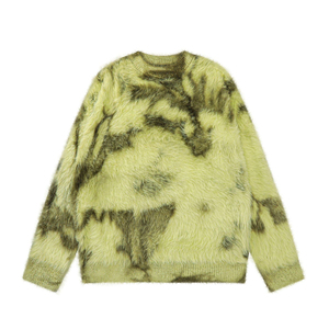 Pull en maille classique décontracté à manches longues pour homme, design simple et tendance, en acrylique, coupe classique - Product Image 1