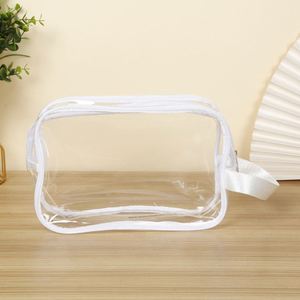 Large-Capacity Transparent PVC Cosmetic Bag Portable Hand Washable <b>Case</b> for Skin Care Products Wholesale Summer Bag - Product Image 4