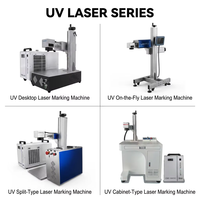 Machine de marquage laser UV volante haute puissance 10W 355nm pour marquage à froid en ligne sur verre, plastique, métal, avec encodeur, certifiée CE FDA, garantie 1,5 an