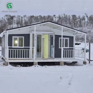 Casa Container Pieghevole da 20 Piedi con Terrazza sul Tetto, Isolata per l'Inverno, Modulare, Resistente alla Neve, Unità Abitativa Portatile per Zone Fredde - Product Image 1