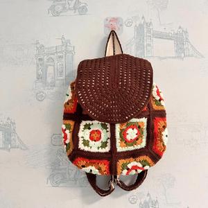 Bolso de Ganchillo Vintage EFANBEANIE Tejido a Mano de Spandex/Poliéster con Diseño de Cereza, Abuela, Cuadros y Girasol, Accesorios de Moda Bonitos - Product Image 4