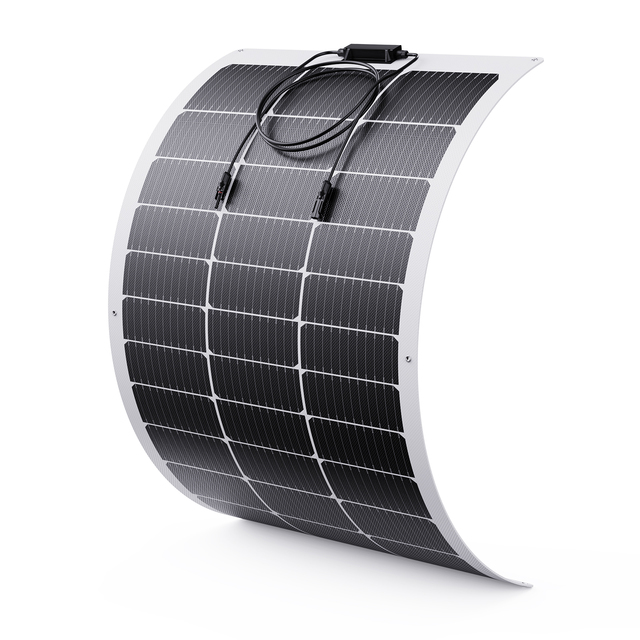 Callsun 100W Flexible Monocrystalline PERC A+ Solar Panel 23% Efficiency IP68/Waterproof Anti-Yellowing Durable ETFE
